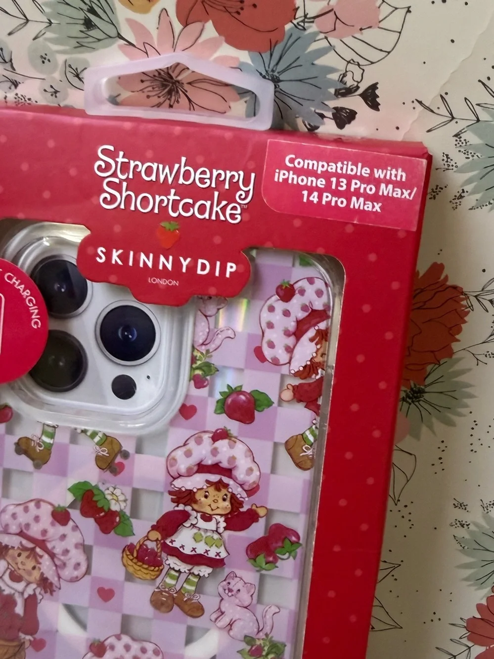 Strawberry Shortcake Pink Checkered iPhone Case by Skinnydip